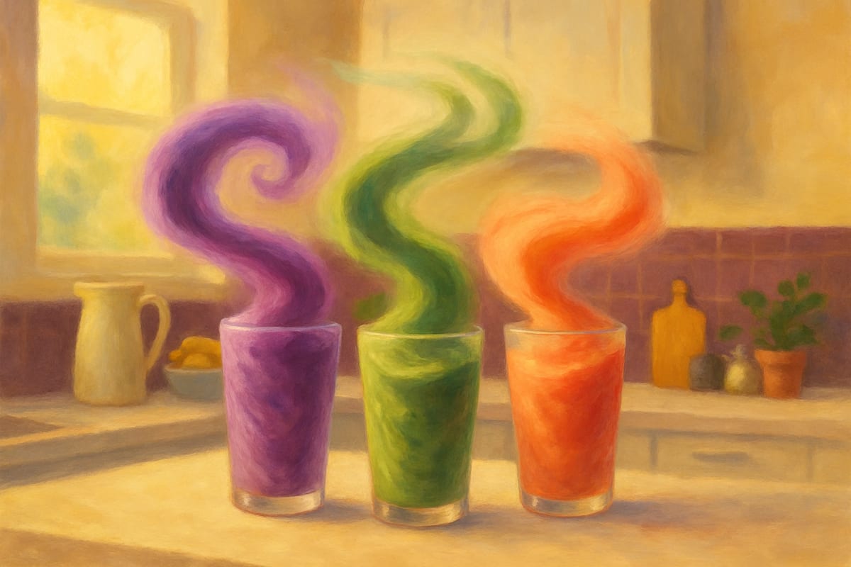 Countertop Blenders — generic kitchen blending editorial illustration
